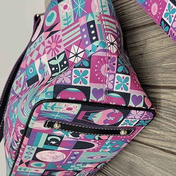 NEW Dooney&Bourke x Disney "It's A Small World" Tote/ShoulderBag & Wallet/Wristl - Picture 8 of 16